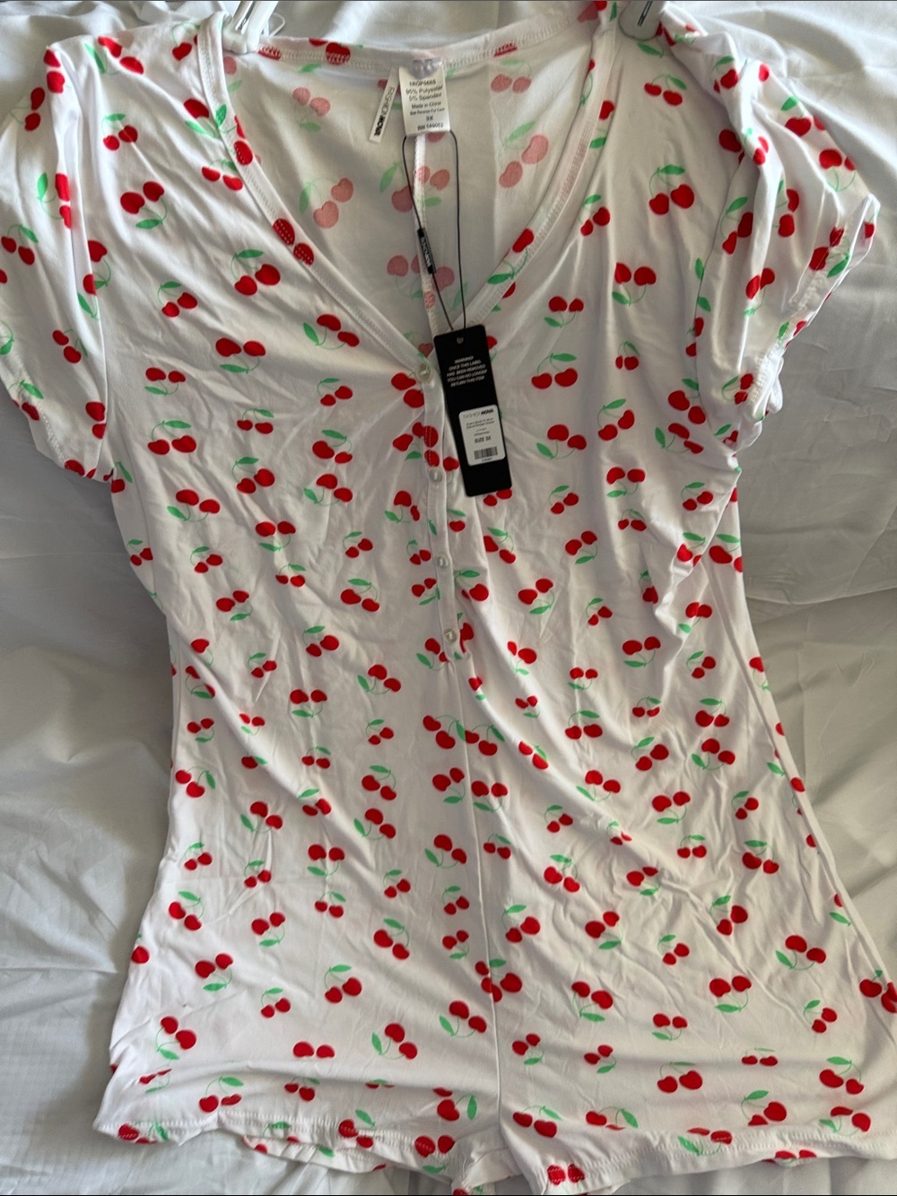 Fashion Nova 3X Cherry Bomb short sleeve romper onesie
